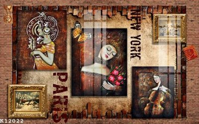 File gốc File gốc in tranh tổng hợp K12022 (thiết kế) cho in ấn