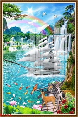 File gốc File gốc in tranh tổng hợp K1204 (in tráng gương) ốp tường