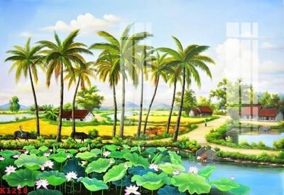 Download file gốc File gốc in tranh tổng hợp K1218 (in lụa) tranh 3D