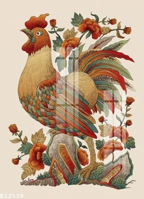 File in trần File gốc in tranh tổng hợp K12578 (bản gốc 3D) sống động