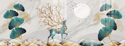 File tranh gốc in trần nhà File gốc in tranh tổng hợp K12934 3D