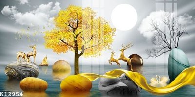 Tải file File gốc in tranh tổng hợp K12954 (PSD) cho in ấn quảng cáo