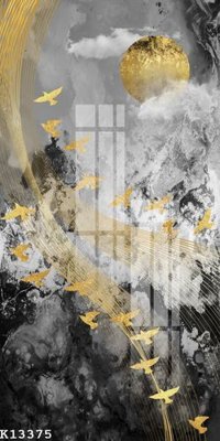 File gốc File gốc in tranh tổng hợp K13375 (in lụa) họa tiết 3D