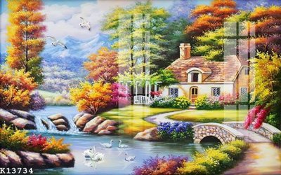 File in trần File gốc in tranh tổng hợp K13734 (bản gốc) trời sao