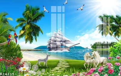 File gốc File gốc in tranh tổng hợp K14215 (in mica) cắt laser