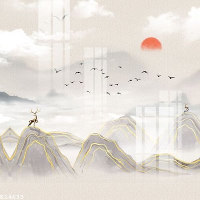 File tranh File gốc in tranh tổng hợp K14633 (bản gốc) in lụa dán tường