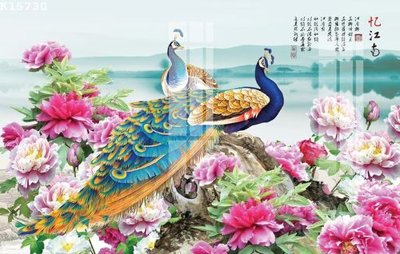 File gốc File gốc in tranh tổng hợp K15730 (in lụa) chi tiết cao