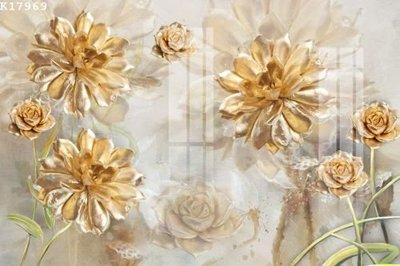 File in trần File gốc in tranh tổng hợp K17969 (file gốc) hoa văn 3D