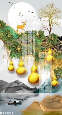 File tranh File gốc in tranh tổng hợp K19201 (gốc) phong cách tối giản