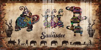 File in trần File gốc in tranh tổng hợp K21897 (bản gốc) hoa văn