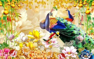 Ảnh gốc File gốc in tranh tổng hợp K22222 (độ nét cao) in tráng gương