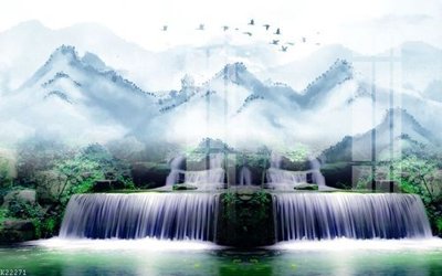 File gốc File gốc in tranh tổng hợp K22271 (in 3D) cho trang trí