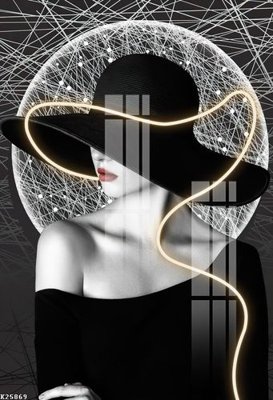 File in trần File gốc in tranh tổng hợp K25869 (bản gốc 3D) sống động