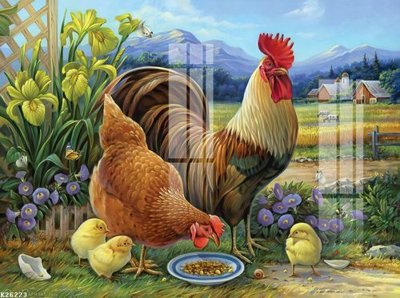 File in trần File gốc in tranh tổng hợp K26223 (bản gốc 3D) sống động