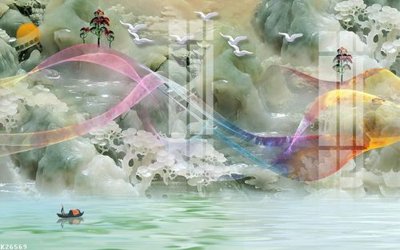 File gốc File gốc in tranh tổng hợp K26569 (in tráng gương) hiện đại