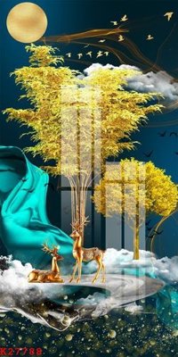 File in trần File gốc in tranh tổng hợp K27788 (file gốc) phong thủy