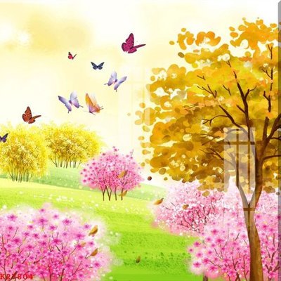 File gốc File gốc in tranh tổng hợp K27804 (in tráng gương) hiện đại