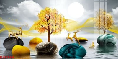 File in trần File gốc in tranh tổng hợp K28944 (bản gốc) mây trời