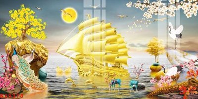 File gốc File gốc in tranh tổng hợp K29378 (in lụa) chi tiết cao