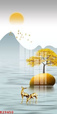 Download file gốc File gốc in tranh tổng hợp K29450 (in lụa) hoa lá