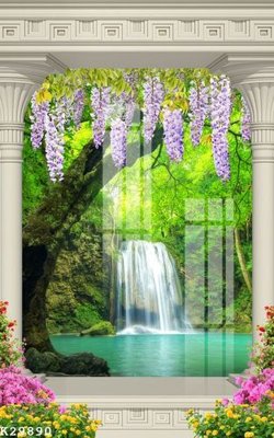 File gốc File gốc in tranh tổng hợp K29890 (in lụa) hoa văn cổ điển