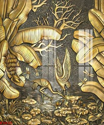 File gốc File gốc in tranh tổng hợp K3015 (in lụa) họa tiết 3D