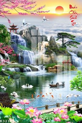 File in mica File gốc in tranh tổng hợp K32123 (bản gốc) làm vách ngăn