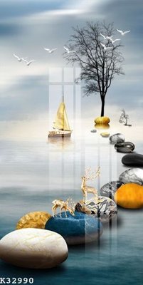 File in trần File gốc in tranh tổng hợp K32990 (file gốc) phong thủy