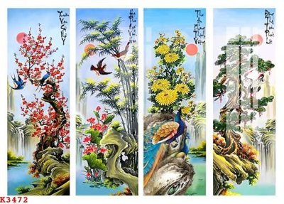 File PSD File gốc in tranh tổng hợp K3472 (gốc) cho designer