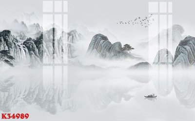 File gốc File gốc in tranh tổng hợp K34989 (in tráng gương) hiện đại