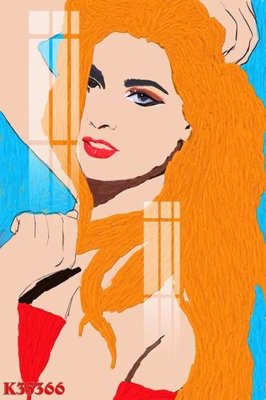 File in trần File gốc in tranh tổng hợp K35366 (file gốc) hoa văn 3D