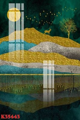 File gốc File gốc in tranh tổng hợp K35443 (in lụa) cao cấp