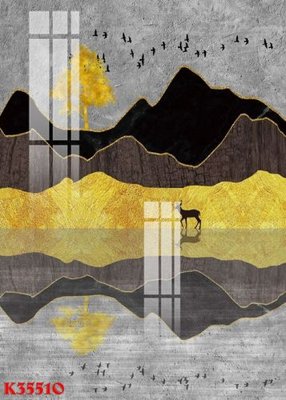 File in trần File gốc in tranh tổng hợp K35510 (bản gốc) hoa văn