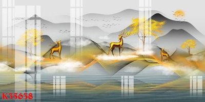 File in trần File gốc in tranh tổng hợp K35638 (file gốc) xuyên sáng