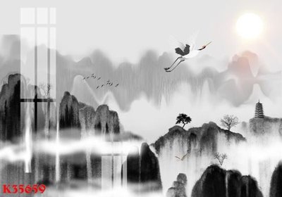 File gốc File gốc in tranh tổng hợp K35659 (in 3D) cho trang trí