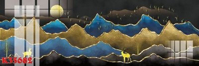 File tranh File gốc in tranh tổng hợp K35682 (gốc) phong cách tối giản