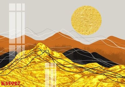 File tranh gốc in trần nhà File gốc in tranh tổng hợp K35927 3D