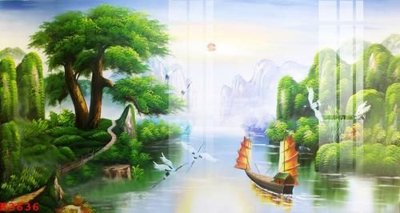 File tranh in trần 3D File gốc in tranh tổng hợp K3636 (ảnh gốc)