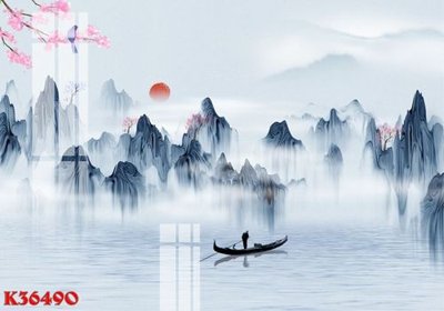 File in trần File gốc in tranh tổng hợp K36490 (bản gốc) phong cảnh