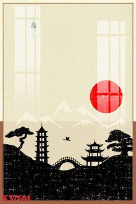 File gốc File gốc in tranh tổng hợp K37161 (in lụa) tranh phong thủy