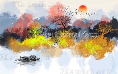 File gốc File gốc in tranh tổng hợp tường nền K40008 (cho in ấn) từ kho Filetranh