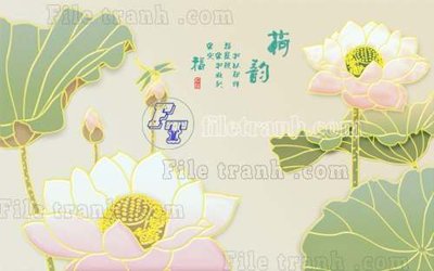 File tranh File gốc in tranh tổng hợp tường nền K40014 (bản gốc) in lụa dán tường