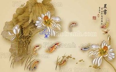 File in trần File gốc in tranh tổng hợp tường nền K40037 (bản gốc) hoa văn