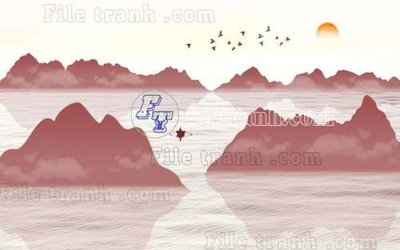 File tranh File gốc in tranh tổng hợp tường nền K40113 (gốc) phong cách tối giản