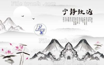 File gốc File gốc in tranh tổng hợp tường nền K40127 (in lụa) cao cấp