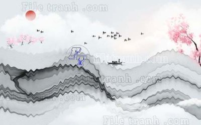 File tranh File gốc in tranh tổng hợp tường nền K40130 (gốc) in vải canvas