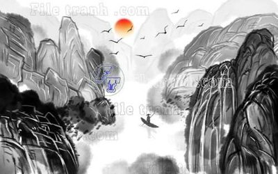 File tranh File gốc in tranh tổng hợp tường nền K40153 (bản gốc) trang trí văn phòng