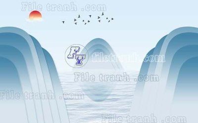 File gốc File gốc in tranh tổng hợp tường nền K40166 (in lụa) họa tiết 3D