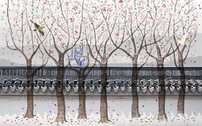 File gốc File gốc in tranh tổng hợp tường nền K40196 (in mica) làm quà tặng