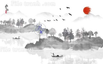 Tải file File gốc in tranh tổng hợp tường nền K40220 (ảnh gốc) in tráng gương